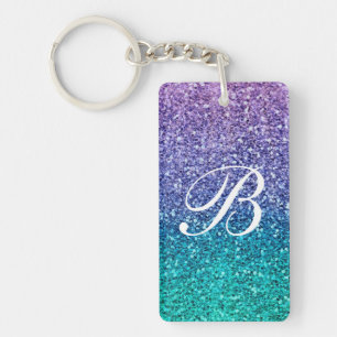 Lavendel Lila & Teal Aqua Grön Glittrig Glitter