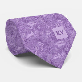 Lavendel Lila Trädgårds Blommig Rulle Slips