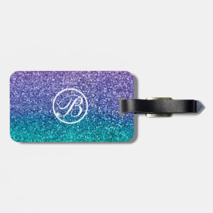 Lavendel Lila & Turkos Grön Glittrig Glitter Bagagebricka
