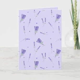 Lavendel Lila Vildblomma Floral Botanisk Kort
