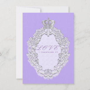 Lavendel Lila Vintage Kronung Sagobröllop