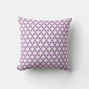 Lavendel Lila Vit Geometrisk Hexagon Mönster Kudde