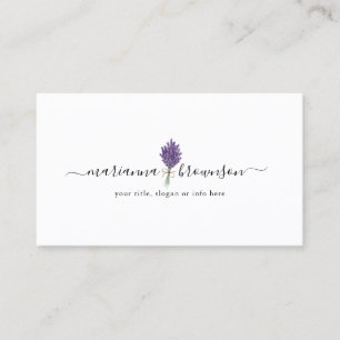 Lavendel Logotyp Ren Visitkort