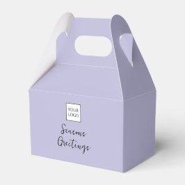 Lavendel Logotyp Text Kampanj Business Förpackning Presentaskar