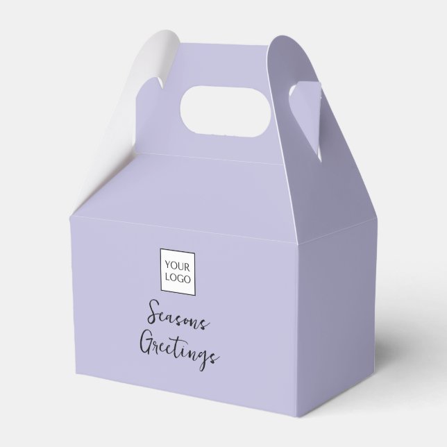 Lavendel Logotyp Text Kampanj Business Förpackning Presentaskar (Framsidan Sidan)
