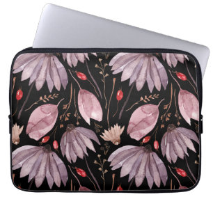 Lavendel Lotus Blommor Bärbar Dator Elektronik Fod Laptop Fodral