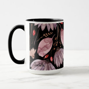 Lavendel Lotus Blommor Mugg