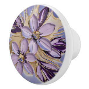 Lavendel Luxe Blommig Splash & Djup Plommonkontras Knopp