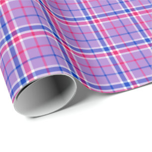 Lavendel, magenta och blåttpläd presentpapper
