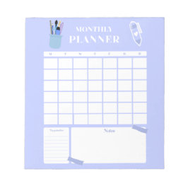 Lavendel Månadsplanerarlayout Konst Anteckningsblock