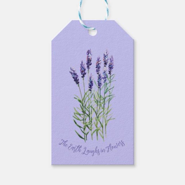 Lavendel,  märkre presentetikett (Framsidan)