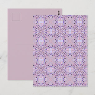 Lavendel Mauve Rosa Purpur Geometrisk Abstrakt Kon Vykort