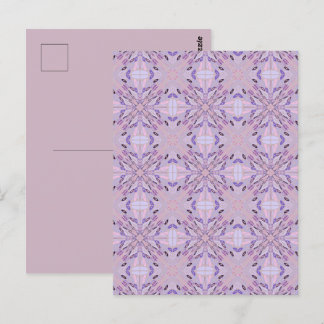 Lavendel Mauve Rosa Purpur Geometrisk Abstrakt Kon Vykort