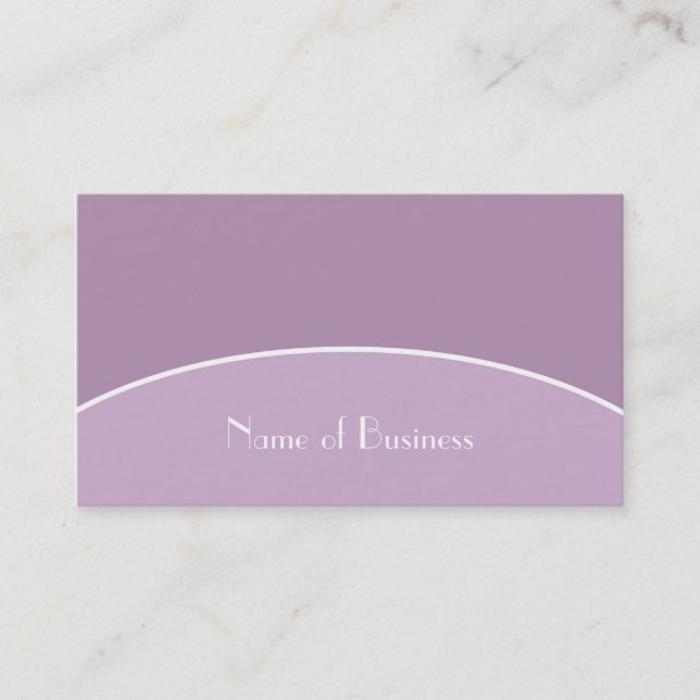 Lavendel minimalistisk valvdesign visitkort (Framsida)