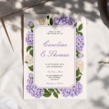 Lavendel mjuk lila blommande chic bröllop