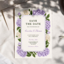 Lavendel mjuk lila blomster chic spara datumet