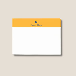 Lavendel Modern Personligt Namn Bokstav Monogram Post-it Block