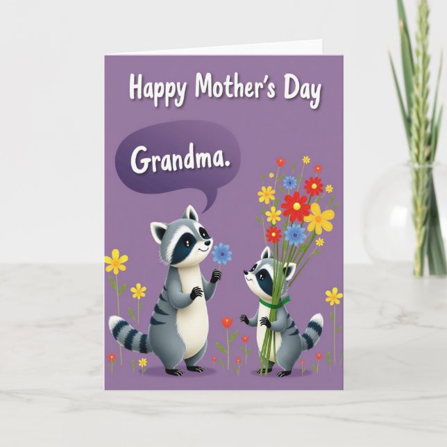 Lavendel Mormorsdags kort (Framsida)