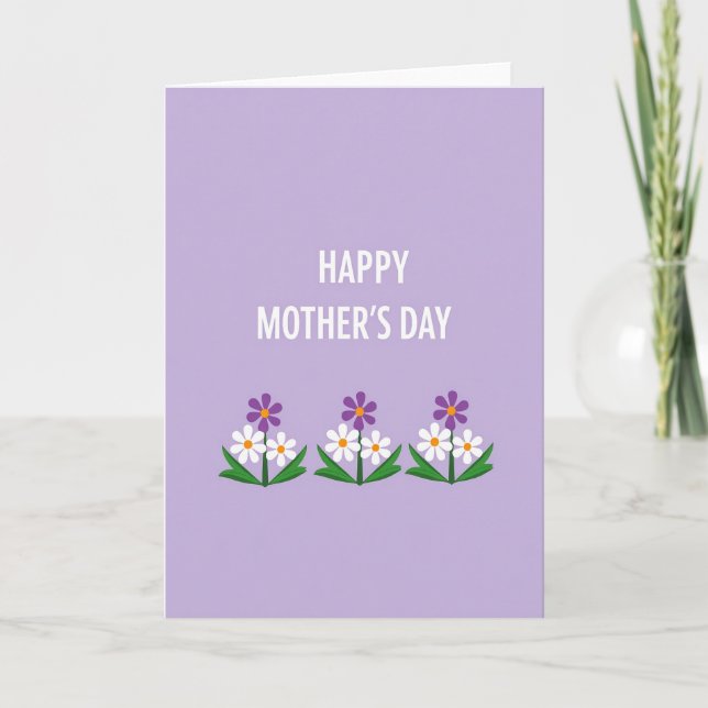 Lavendel Mors Dags Blommor Kort (Framsida)