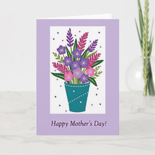 Lavendel Mors Dags Designkort Kort
