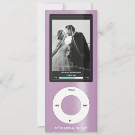 Lavendel MP3 Musikspelare Bröllop Inbjudningar
