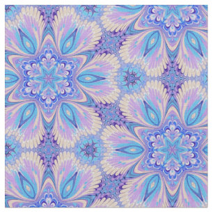Lavendel- och blåttKaleidoscopetyg Tyg