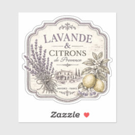 lavendel och citron vinyl dekal