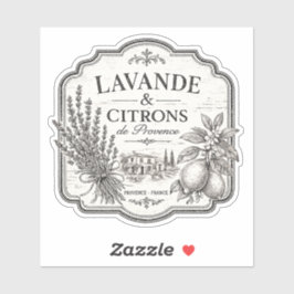 lavendel och citron vinyl dekal