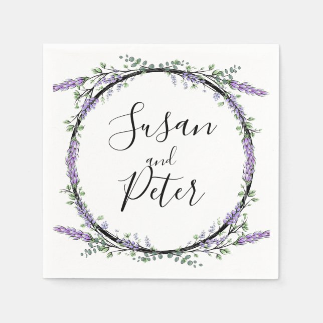 Lavendel och Eukalyptus Pappersservett (Framsidan)