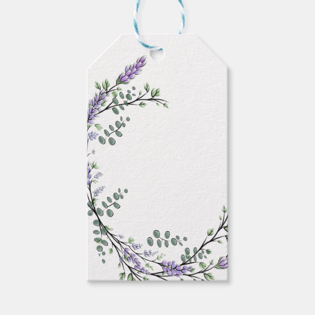 Lavendel och Eukalyptus Presentetikett (Framsidan)