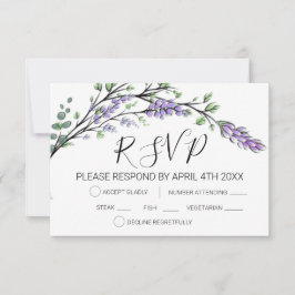 Lavendel och Eukalyptus RSVP-kort OSA Kort