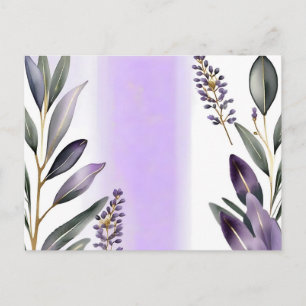 Lavendel och Eukalyptus Vattenfärg Vykort