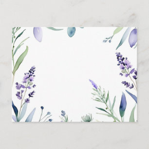 Lavendel Och Eukalyptus Vattenfärg Vykort