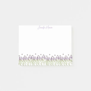 Lavendel och fjärilar personlig post-it block