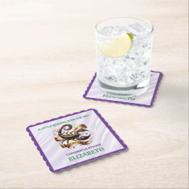 Lavendel och grön Skorpion Zodiac Baby Shower Underlägg Papper