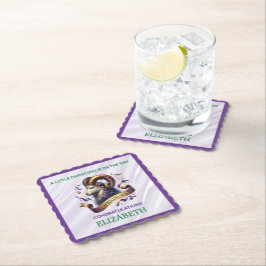 Lavendel och grön Stenbock Zodiac Baby Shower Underlägg Papper
