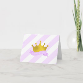 Lavendel och guld prinsessa tack kort