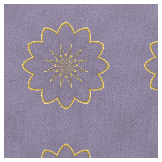 Lavendel och guldtyg tyg (Närbild)