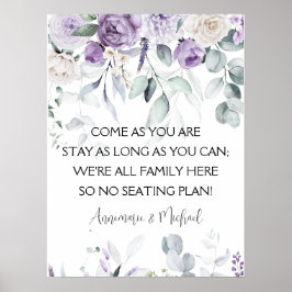 Lavendel och lila Peonie Bröllop Poster