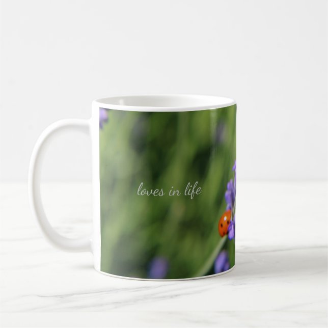 Lavendel och Nyckelpiga Kaffemugg (Vänster)
