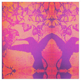 Lavendel och Orange Kolibrifabrik Tyg