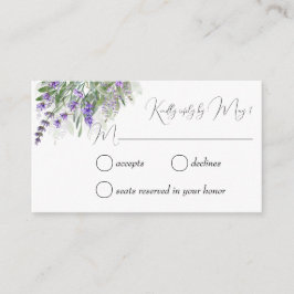 Lavendel och salvia RSVP  Tilläggskort