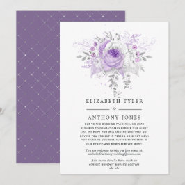 Lavendel och silver blombröllopsgästlista meddelande