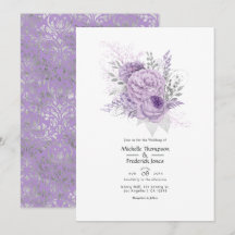 Lavendel och silver blomsterbröllop