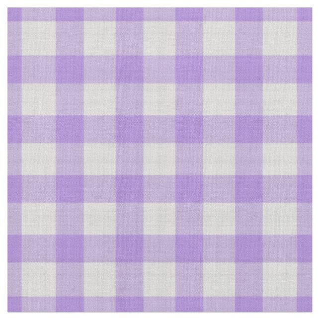 Lavendel och vit rutig gingham tyg (Närbild)