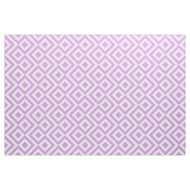Lavendel och vit slingrar det geometriska mönster tyg (Fat Quarter)