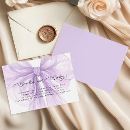 Lavendel Organza Slöja Bok för Bebis Tilläggskort