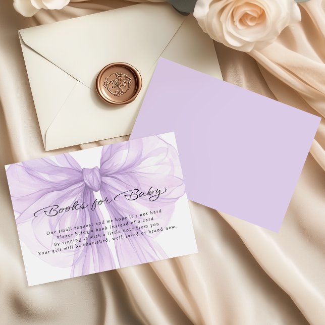 Lavendel Organza Slöja Bok för Bebis Tilläggskort (Skapare uppladdad)