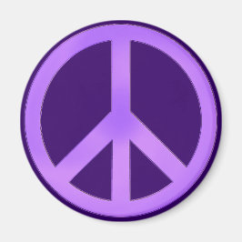 Lavendel på mörkt lila fredstecken magnet