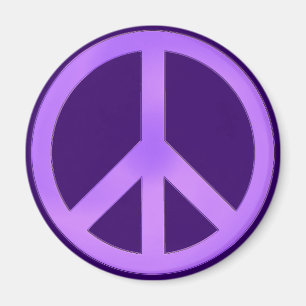 Lavendel på mörkt lila fredstecken magnet